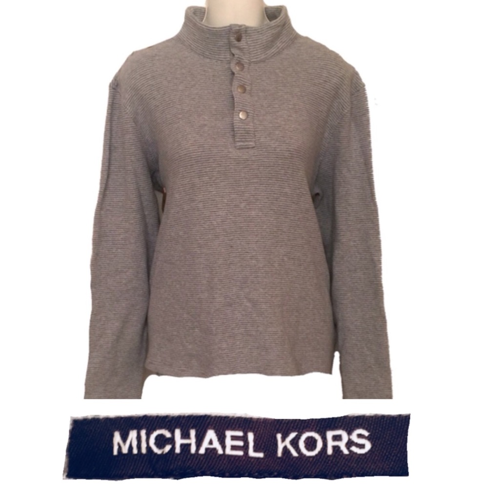 Michael Kors Henley Pullover Shirt Sweater